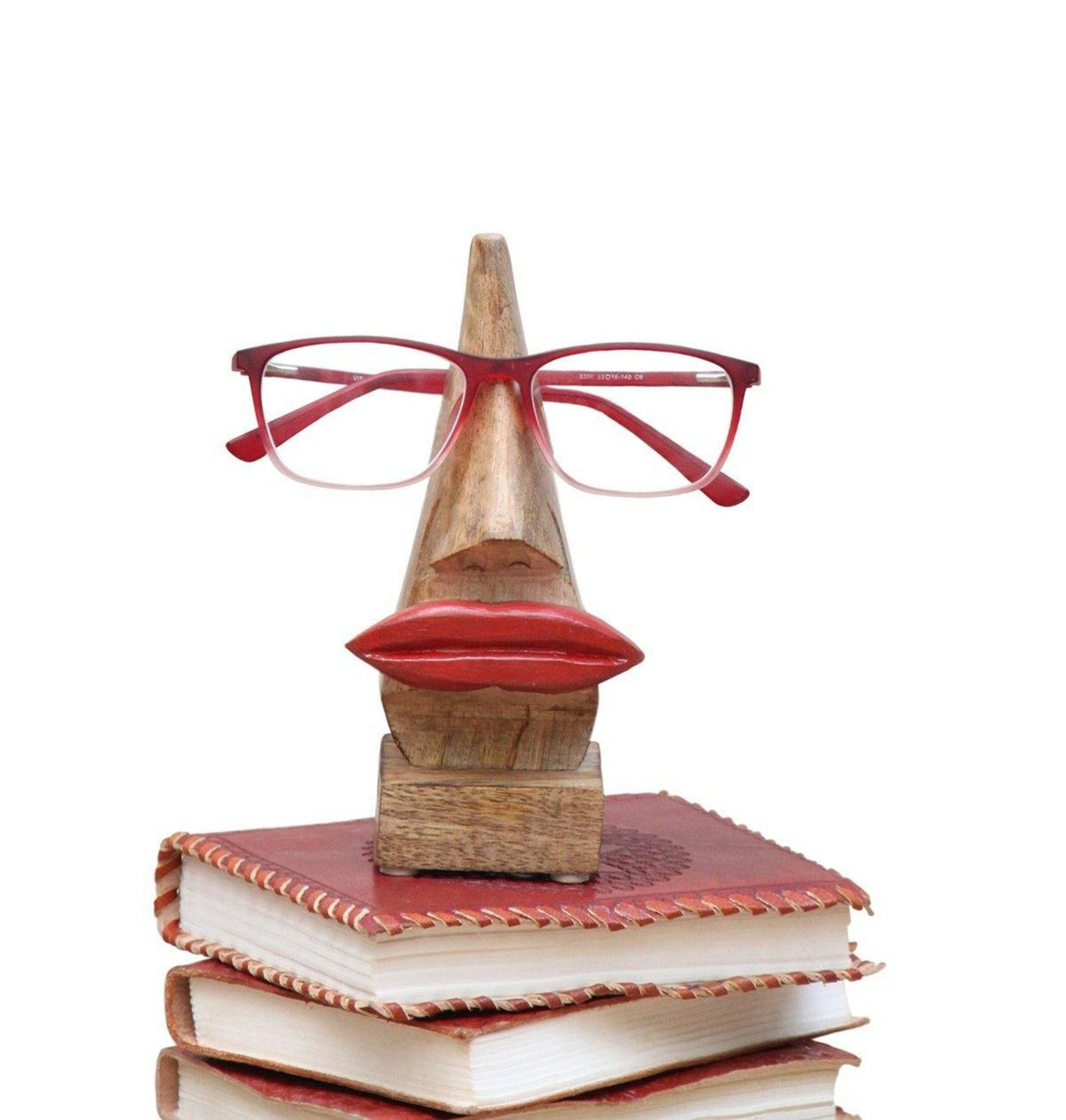 Wooden Nose Shaped Spectacle Holder