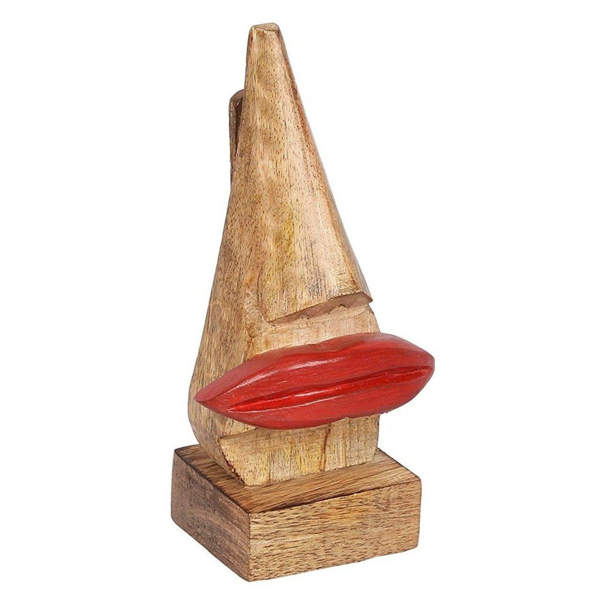 Handcrafted Wooden Nose Shaped Spectacle Holder - Product View 3