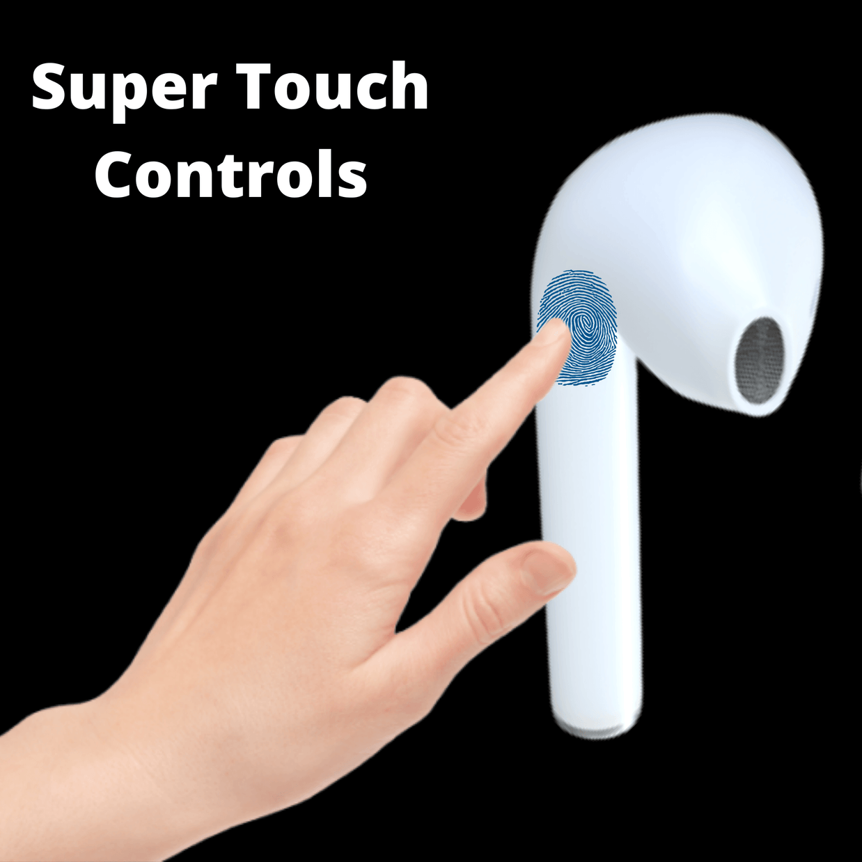 Brixx Touch Sensor TWS Earbuds Wireless Earphones For Android & IOS V2 - WoodenTwist