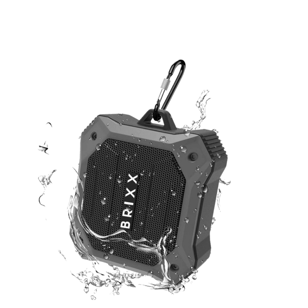 Brixx Explorer D520 Rugged Outdoor Bluetooth Speaker, Grey & Black - packaging