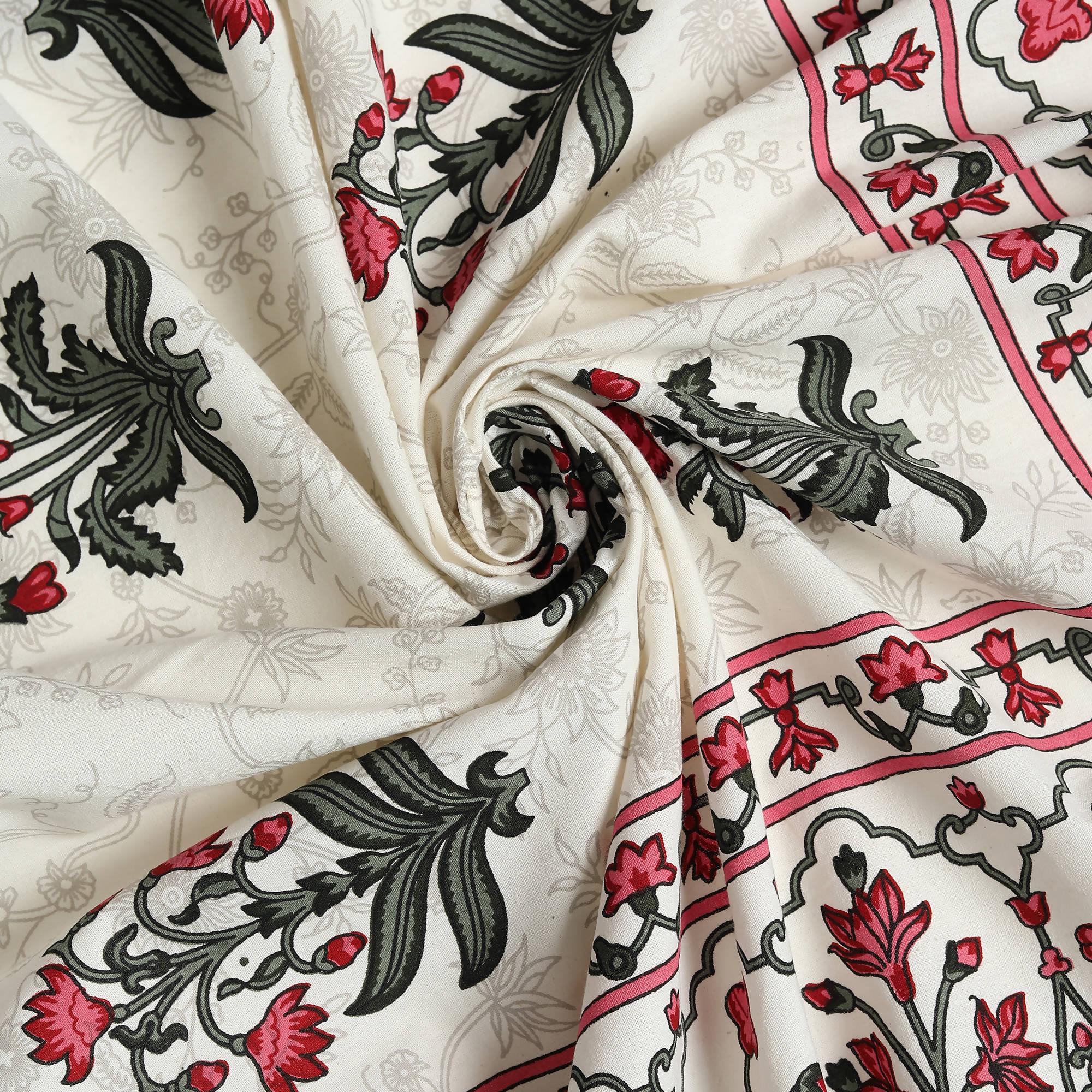 Rajasthani Jaipuri Beautiful Cotton Block Print bed sheets - WoodenTwist