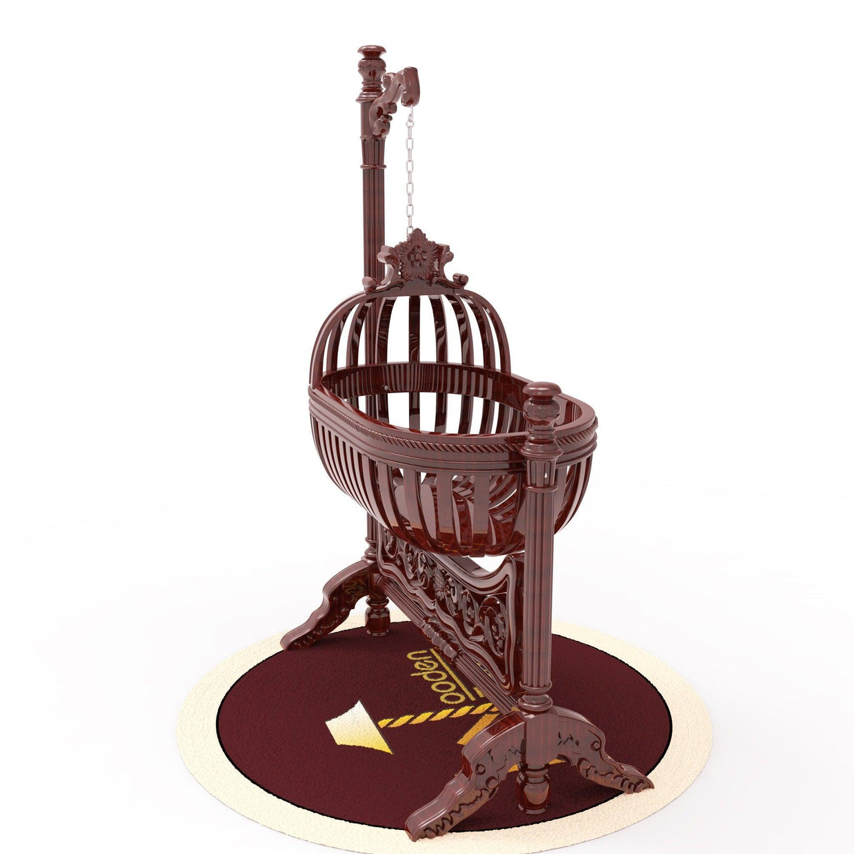 Royal Teak Wood Baby Cradle