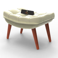 Stool for Living Room Soft Fabric Comfortable Cushion Ottoman Footrest - WoodenTwist
