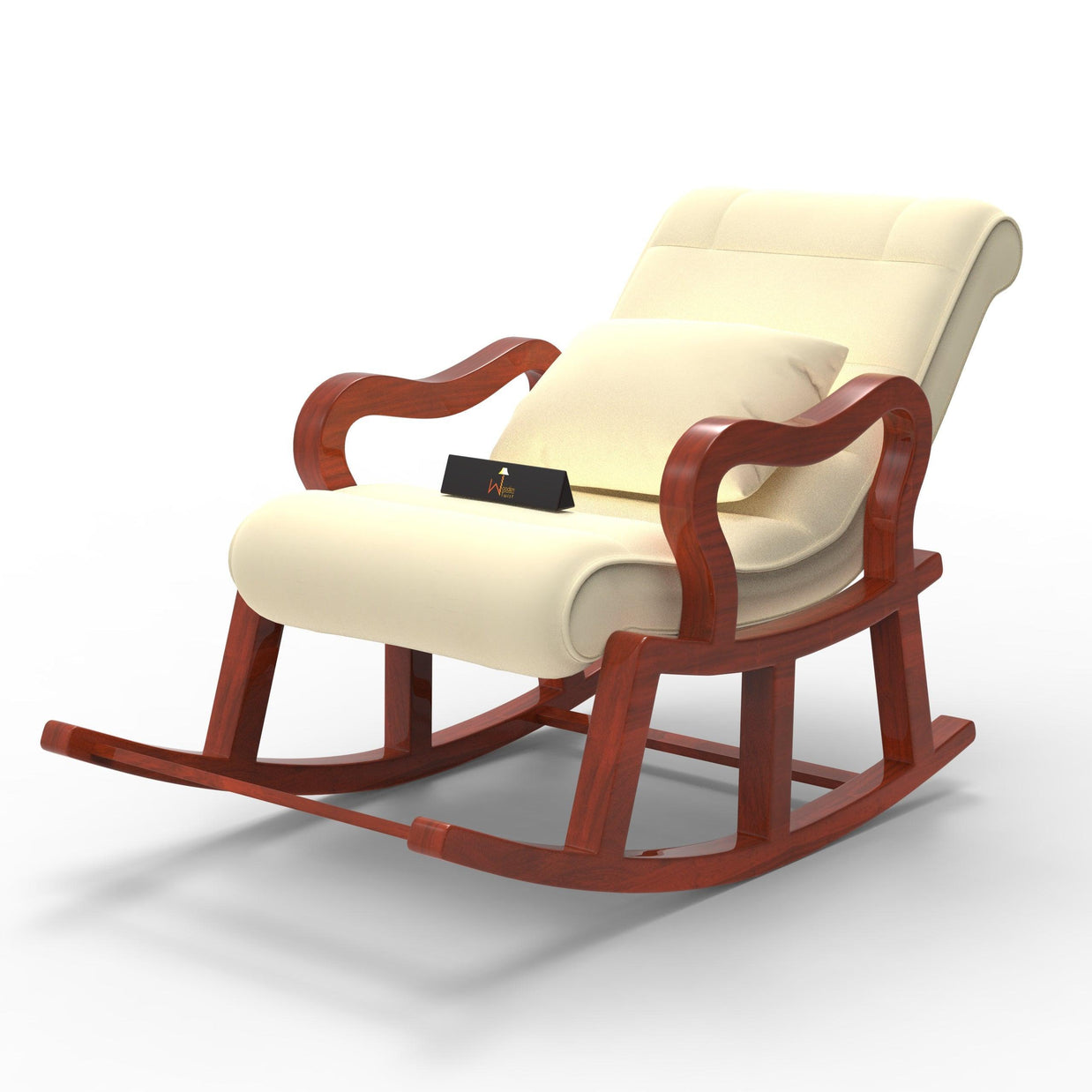 Recliner Wooden Rocking Chair with Footrest - WoodenTwist