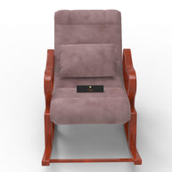 Recliner Wooden Rocking Chair with Footrest - WoodenTwist