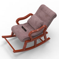 Recliner Wooden Rocking Chair with Footrest - WoodenTwist