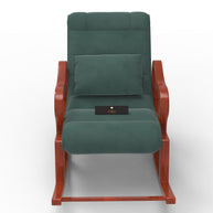 Recliner Wooden Rocking Chair with Footrest - WoodenTwist