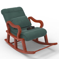 Recliner Wooden Rocking Chair with Footrest - WoodenTwist