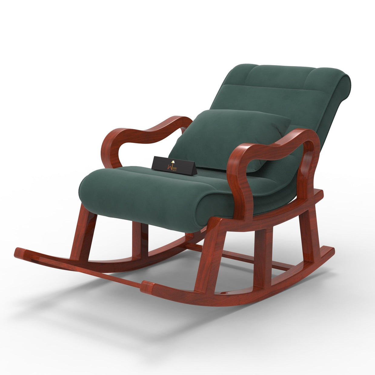 Recliner Wooden Rocking Chair with Footrest - WoodenTwist