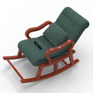 Recliner Wooden Rocking Chair with Footrest - WoodenTwist