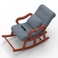 Recliner Wooden Rocking Chair with Footrest - WoodenTwist