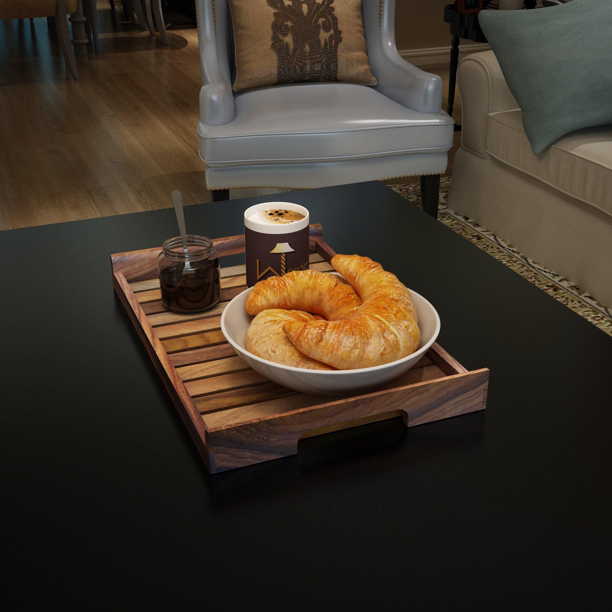 Natural Wood Breakfast Tray