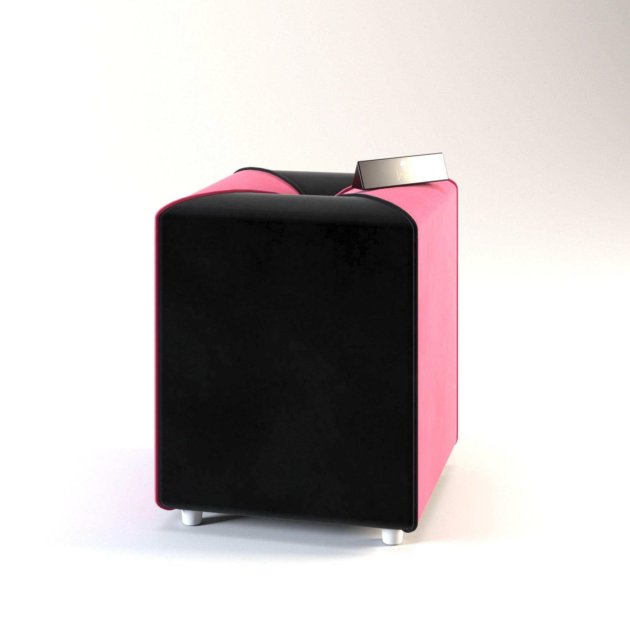 Wooden Cuboid Shape Stool (Pink & Black) - WoodenTwist