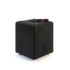 Stool for Living Room Soft Fabric Comfortable Cushion Ottoman Stool (Black) - WoodenTwist