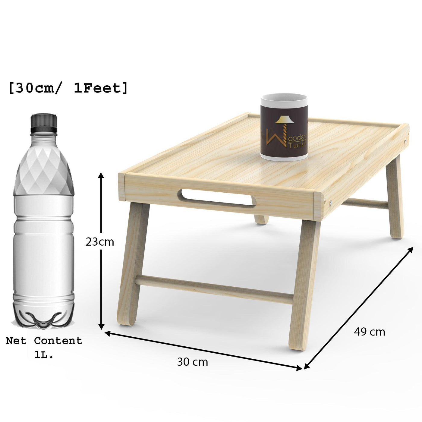 Buy Premium Bamboo Wood Bed Table Laptop Table WoodenTwist