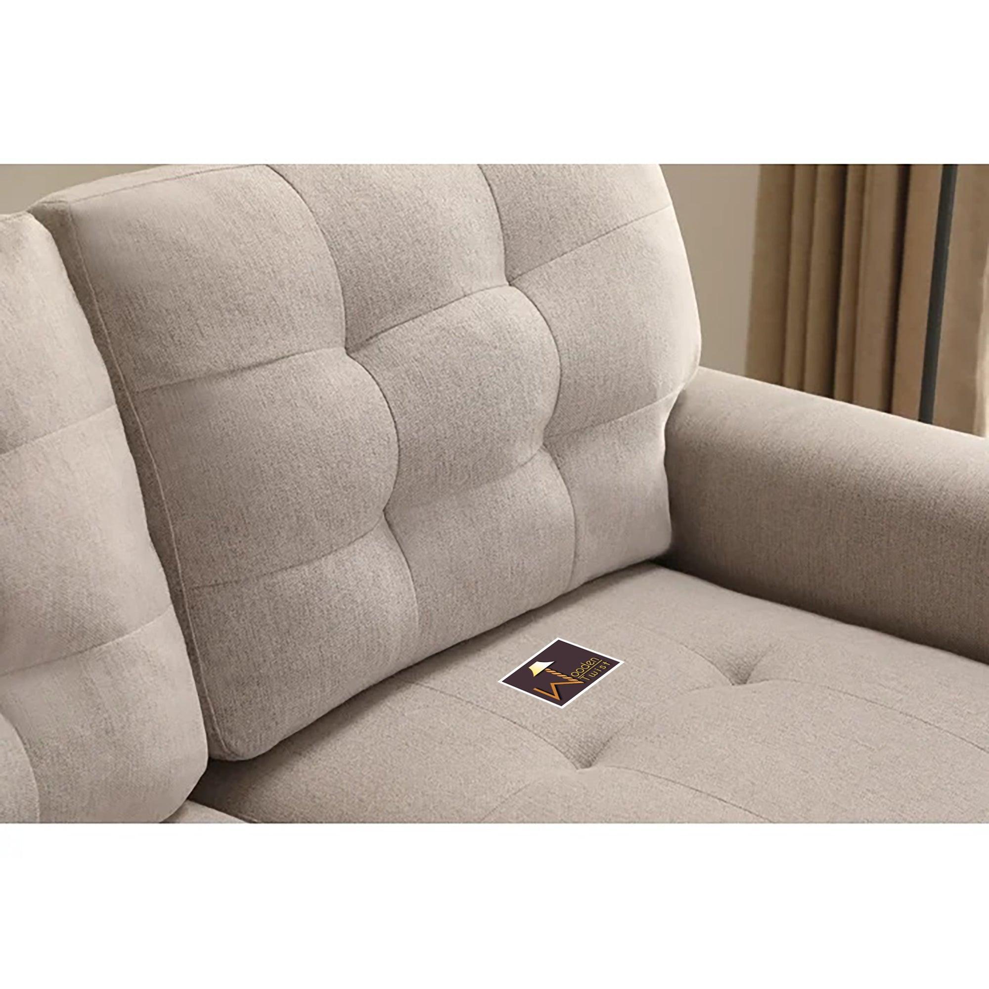 Modern 5 Seater L-Shape Sofa Cum Bed with Comfort Cushion RHS - WoodenTwist
