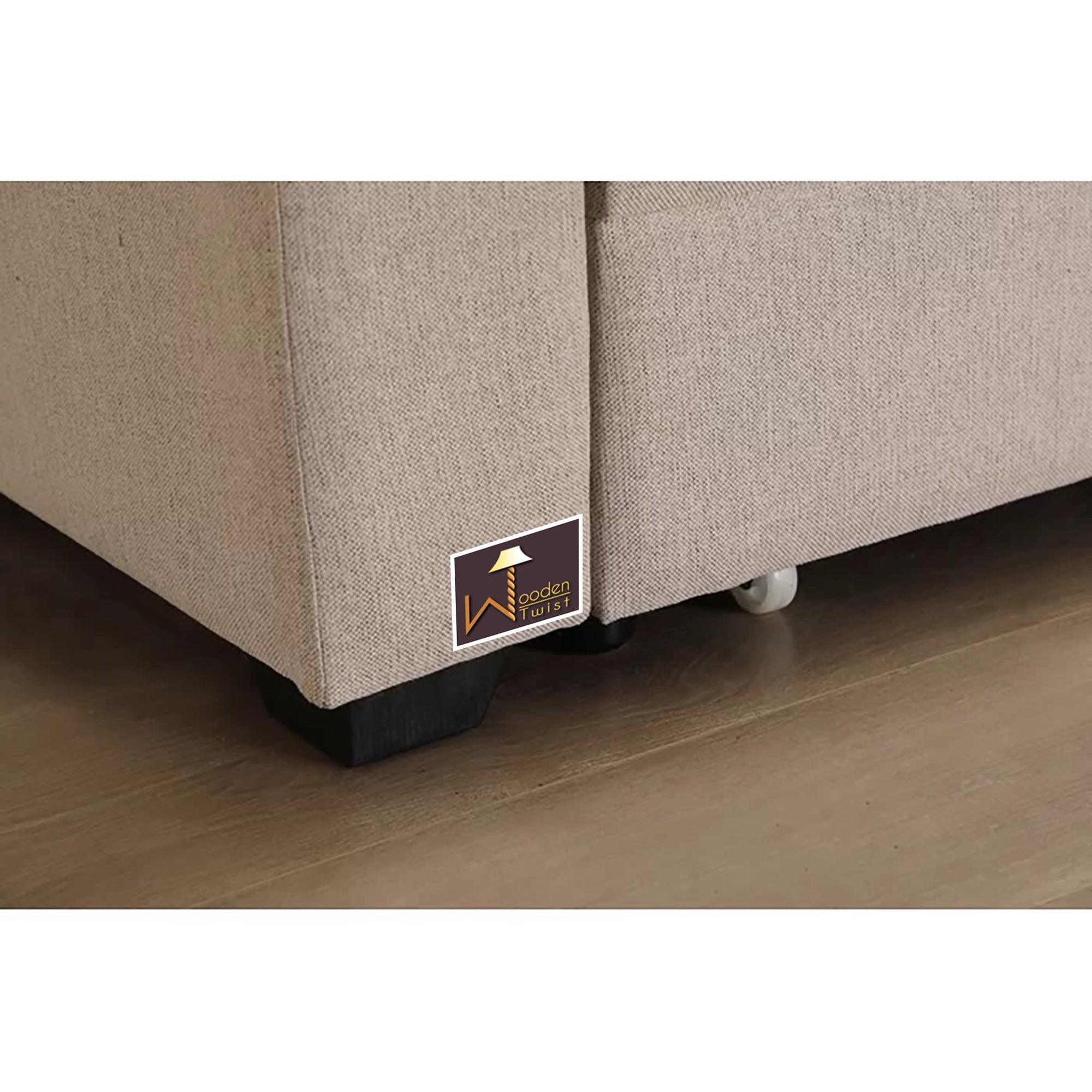 Modern 5 Seater L-Shape Sofa Cum Bed with Comfort Cushion RHS - WoodenTwist
