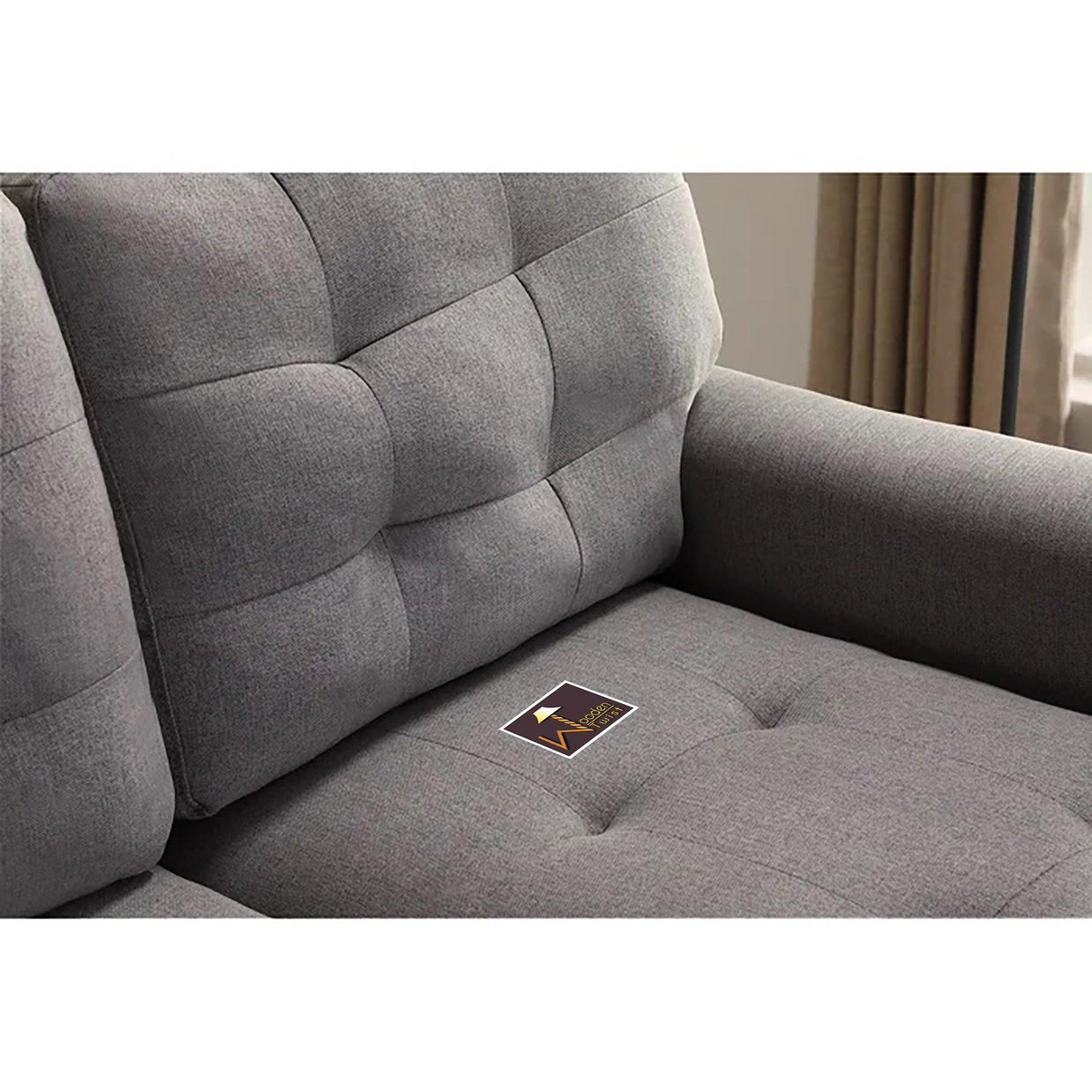 Modern 5 Seater L-Shape Sofa Cum Bed with Comfort Cushion RHS - WoodenTwist