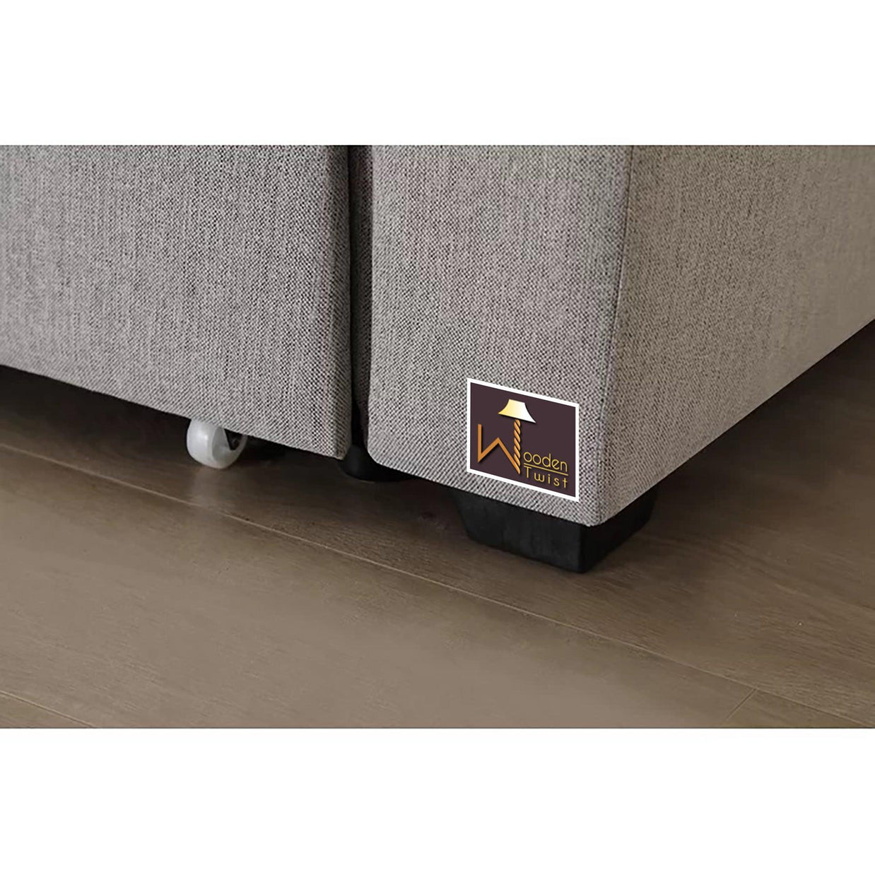 Modern 5 Seater L-Shape Sofa Cum Bed with Comfort Cushion RHS - WoodenTwist