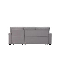 Modern 5 Seater L-Shape Sofa Cum Bed with Comfort Cushion RHS - WoodenTwist