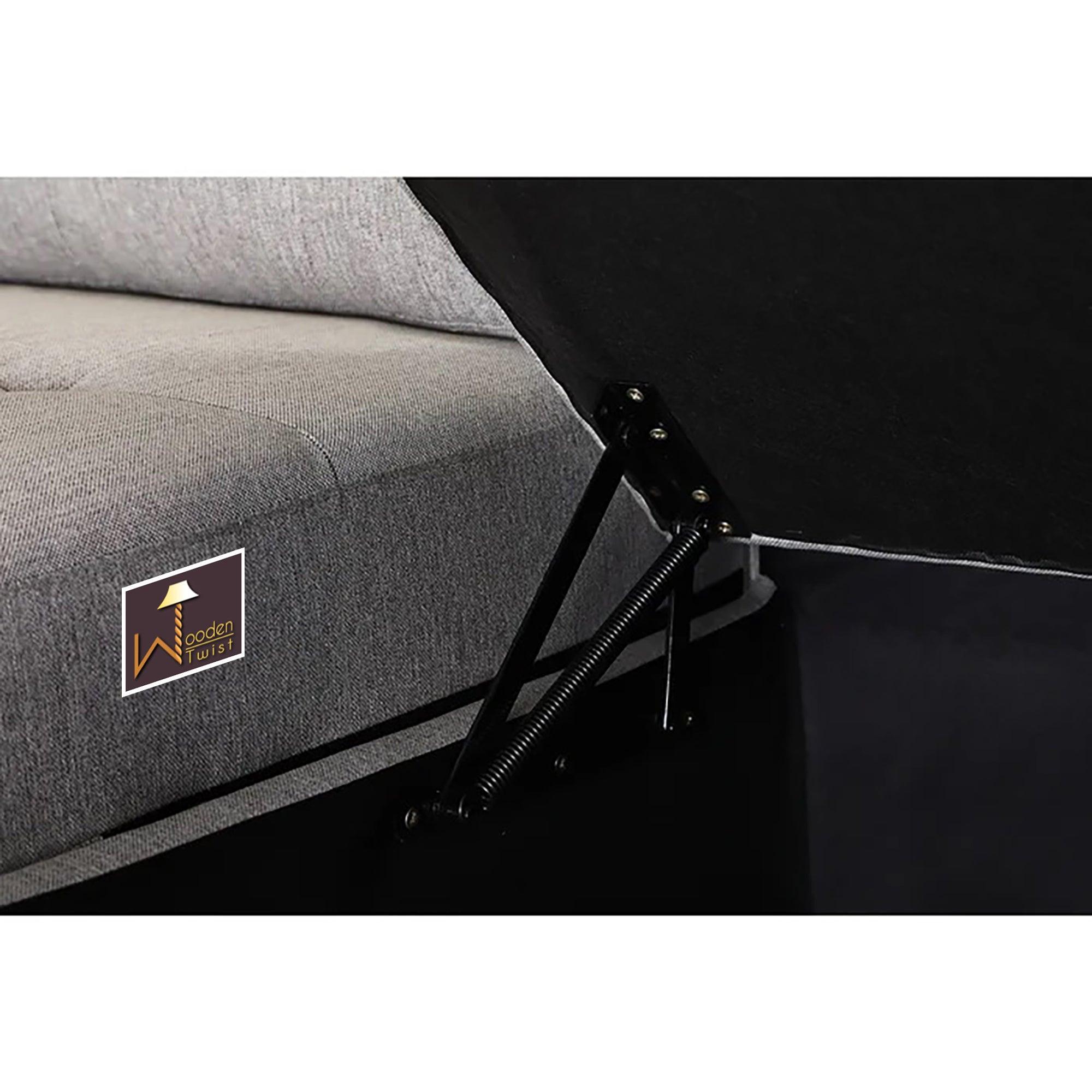 Modern 5 Seater L-Shape Sofa Cum Bed with Comfort Cushion RHS - WoodenTwist