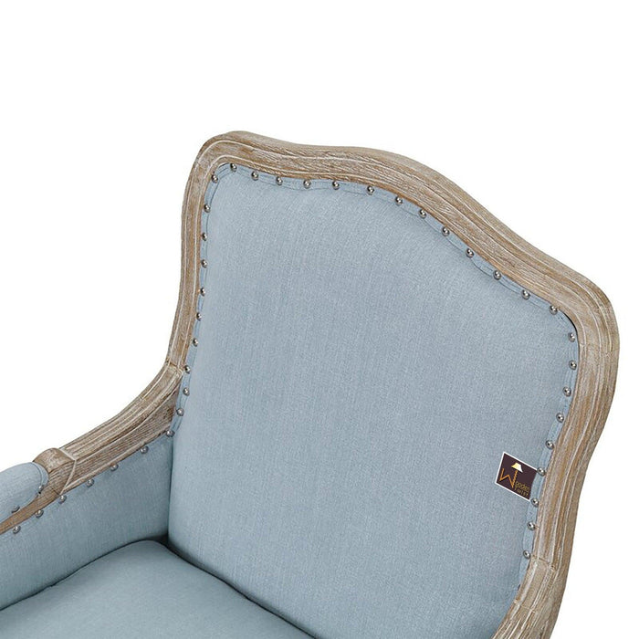 Wooden Bransford Arm Chair (Light Blue) - WoodenTwist