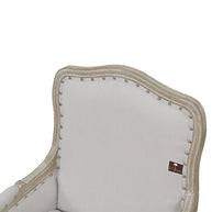 Wooden Bransford Arm Chair (Taupe Polyester) - WoodenTwist
