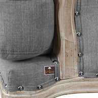 Wooden Bransford Arm Chair (Slate Polyester) - WoodenTwist