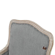 Wooden Bransford Arm Chair (Slate Polyester) - WoodenTwist