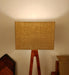 Brielle Wooden Floor Lamp with Brown Base and Beige Fabric Lampshade - WoodenTwist