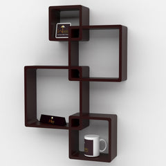 Rafuf Intersecting Floating Wall Shelves with 4 Shelves - WoodenTwist