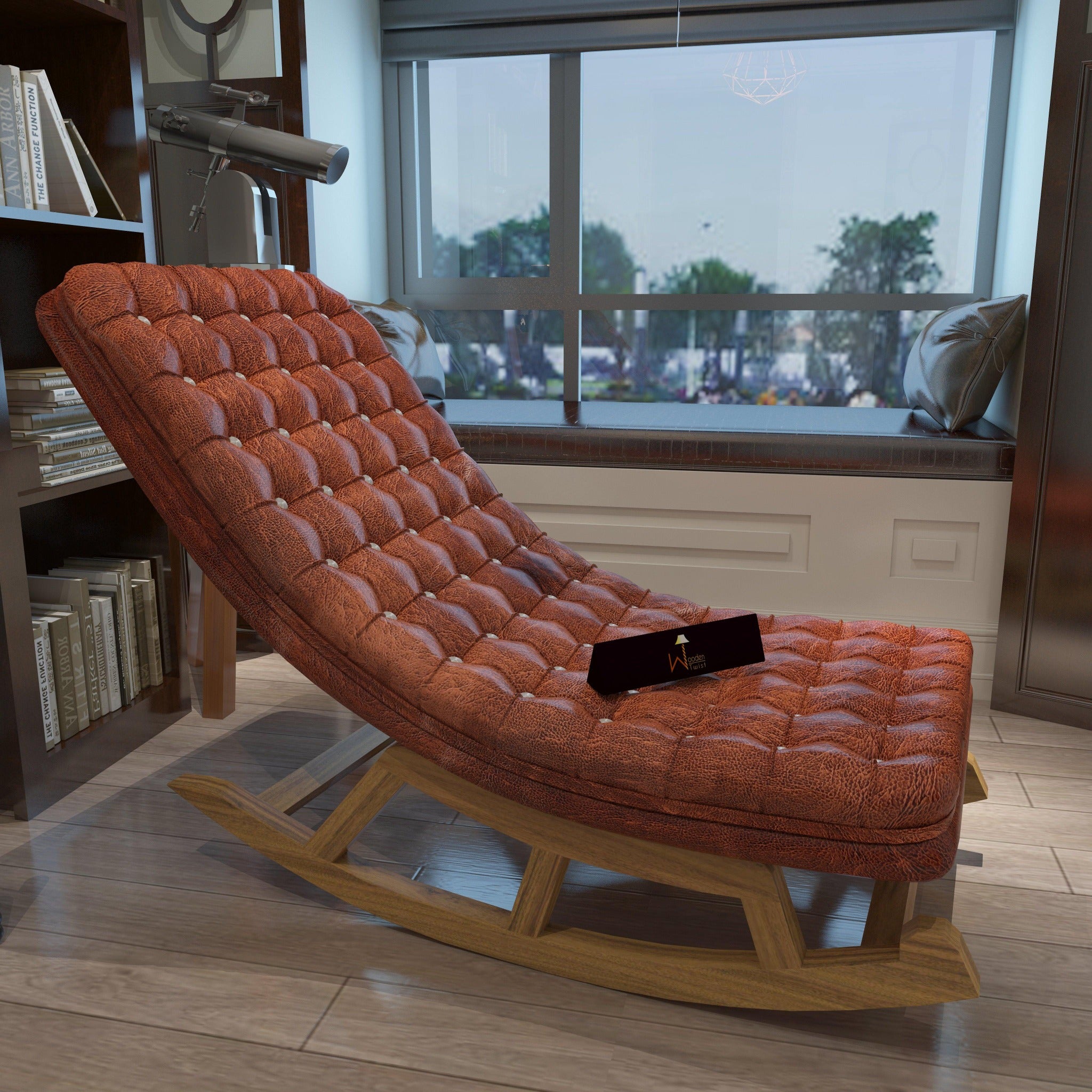 Luxurious Large Rocking Chair in Premium Sheesham Wood - WoodenTwist