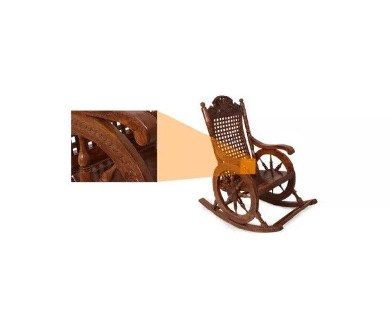 Premium Solid Sheesham Wood Grandpa Rocking Chair - WoodenTwist