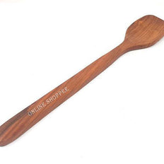 Brown sheesham wood spoon set close-up