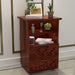Teak Wood Bed Side Table Cabinet with 2 Drawer for Bed Room - WoodenTwist