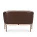 Wooden Flared Arm Loveseat Bench for Living Room Comfort for Backrest (2 Seater, Dark Brown) - WoodenTwist