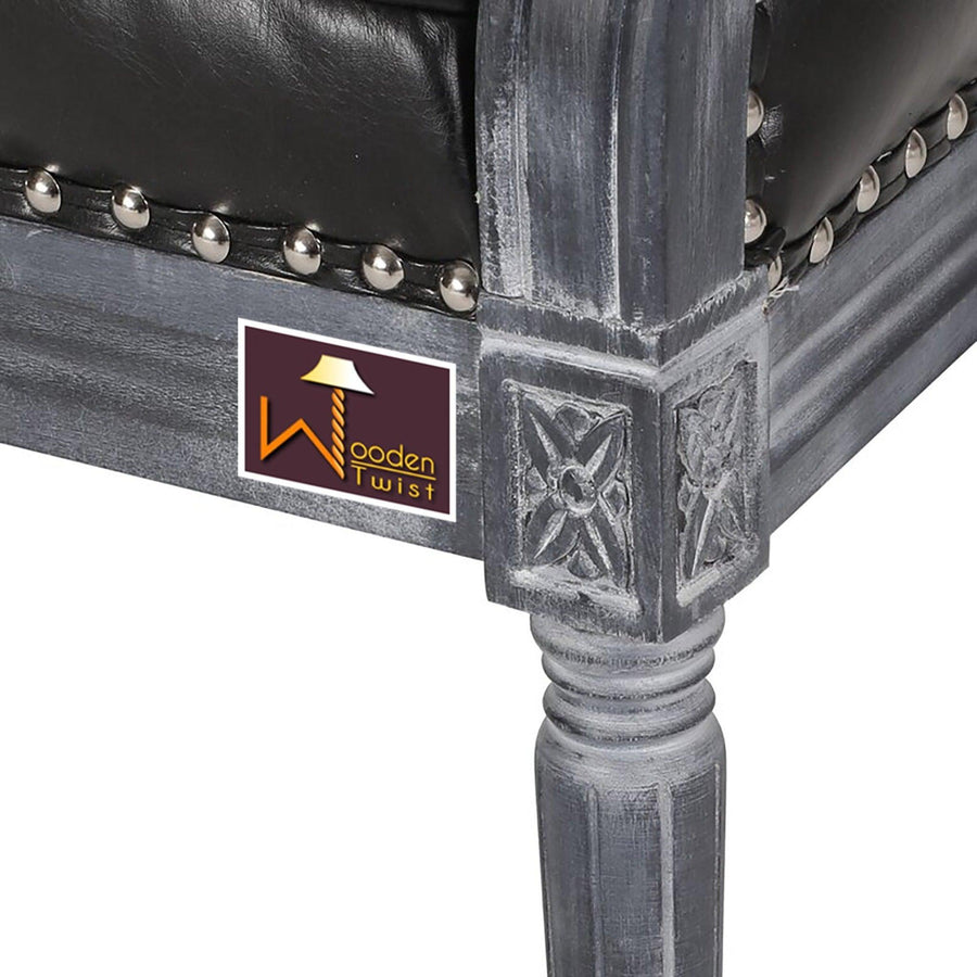 Sleek Midnight Black Leatherette
