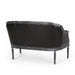 Wooden Flared Arm Loveseat Bench for Living Room Comfort for Backrest (2 Seater, Midnight Black) - WoodenTwist