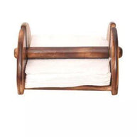 Antique Handcrafted Tissue Holder - mango wood grain detail