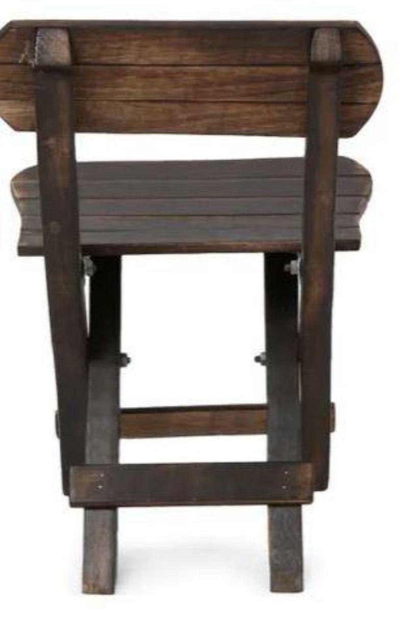 Antique Wooden Folding Chair and Table Set for Children - folded view