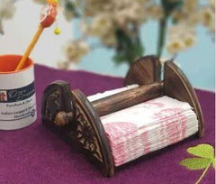 wooden tissue holder
