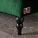 Wooden Recessed Arm Loveseat Bench (2 Seater, Dark Green) - WoodenTwist