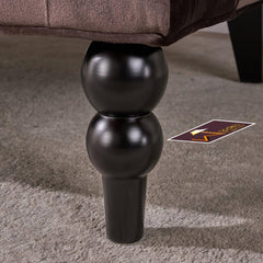 Wooden Recessed Arm Loveseat Bench (2 Seater, Chocolate) - WoodenTwist