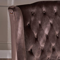 Wooden Recessed Arm Loveseat Bench (2 Seater, Chocolate) - WoodenTwist