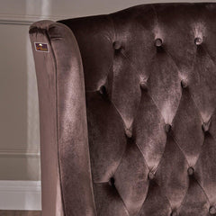 Wooden Recessed Arm Loveseat Bench (2 Seater, Chocolate) - WoodenTwist
