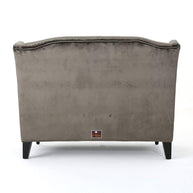Wooden Recessed Arm Loveseat Bench (2 Seater, Grey) - WoodenTwist