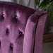 Wooden Recessed Arm Loveseat Bench (2 Seater, Purple) - WoodenTwist