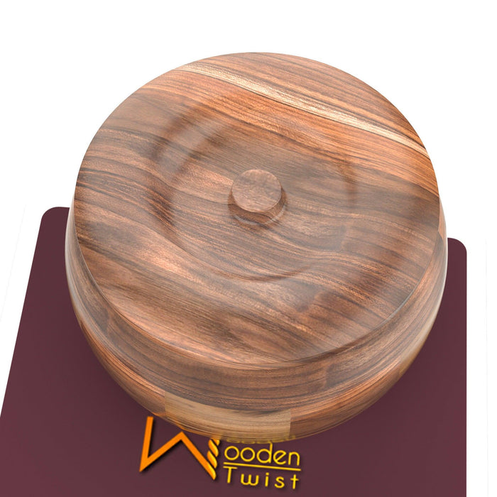 Wooden Handmade Antique Chapati Box (Acacia Wood) - WoodenTwist