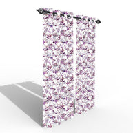 Fabrahome Light Filtering 7 Ft Rectangular Holland Fabric Curtain ( Purple ) - WoodenTwist