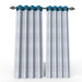 Fabrahome Light Filtering 7 Ft Rectangular Jute Fabric Curtain ( Grey & Blue ) - WoodenTwist